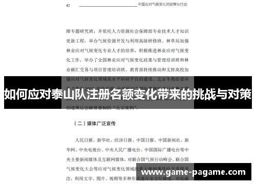 如何应对泰山队注册名额变化带来的挑战与对策