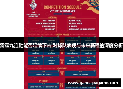 雷霆九连胜能否延续下去 对球队表现与未来赛程的深度分析